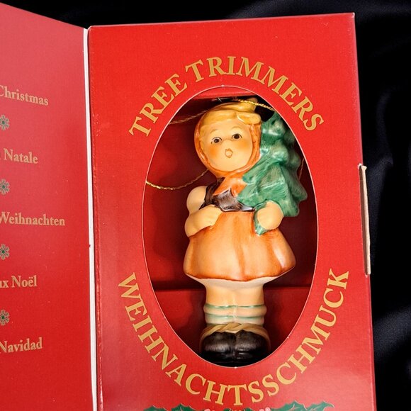 Goebel Hummel Girl with Fir Tree Christmas Ornament Porcelain Figure 3" In Box - Picture 6 of 6
